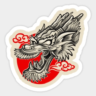 Chinese Dragon Tattoo Art Sticker